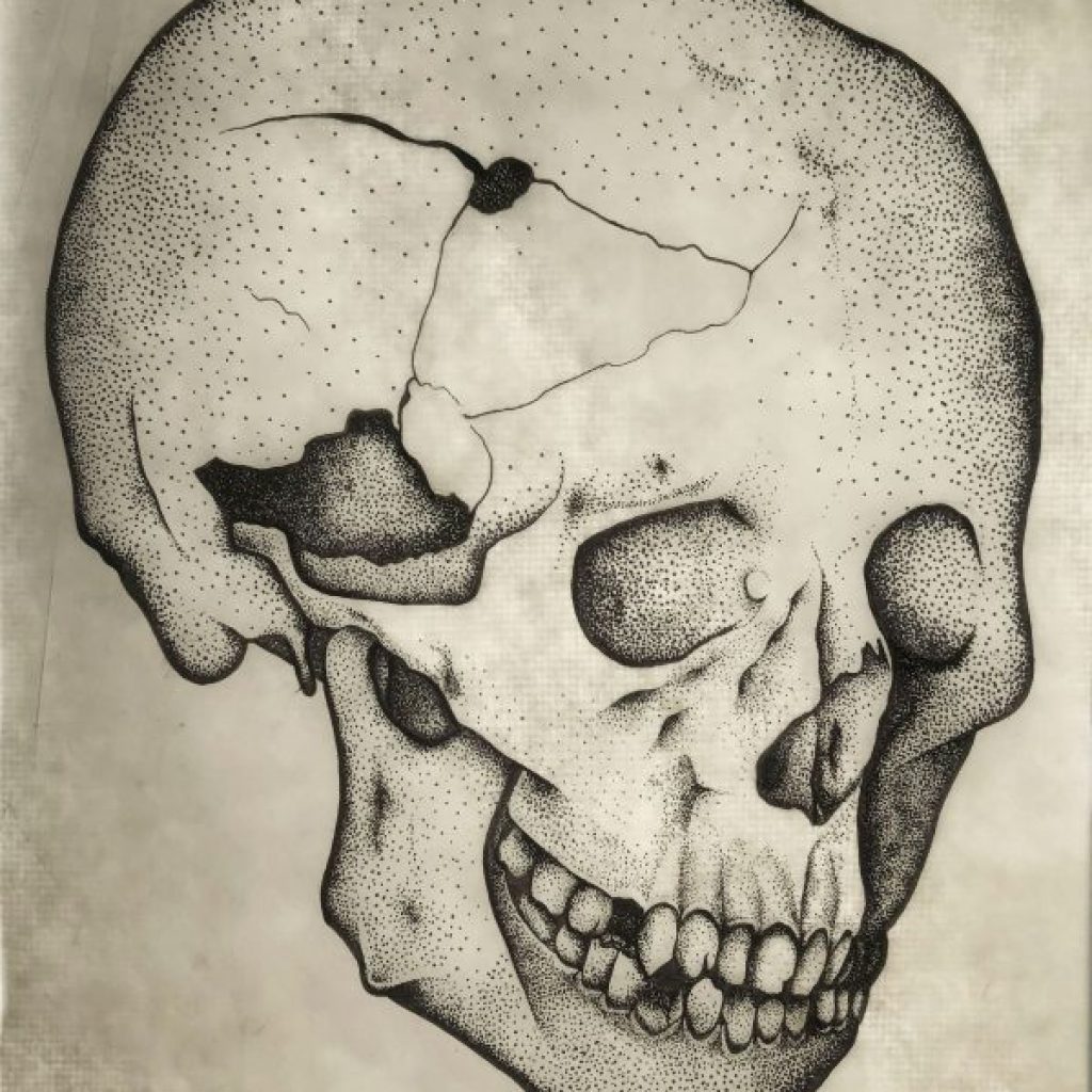 stipple skull